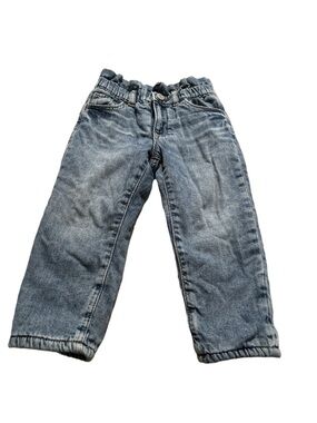 GAP Just Like Mom Elastic Waist Denim Fleece Lined Jeans Size 3T